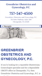 Mobile Screenshot of greenbrierobgyn.com